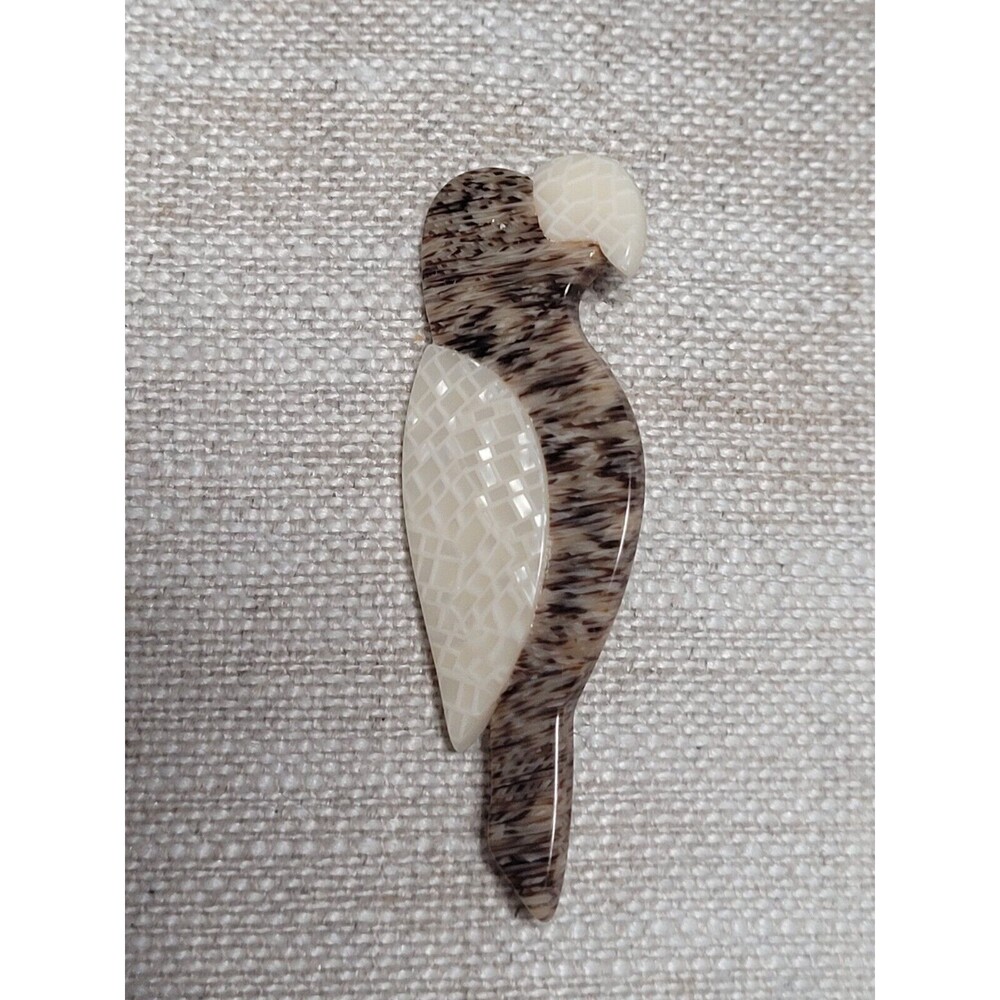 Lea Stein Brooch Paris - Galalith The Parrot -  Rare Vintage Retro Genuine